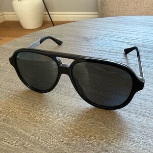 Gucci Black Aviator Sunglasses